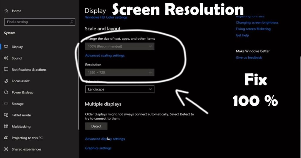 Screen Resolution Issues: