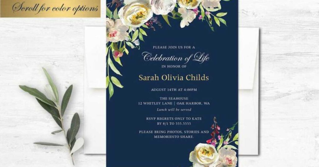 What Do You Say In A Celebration Of Life Invitation?