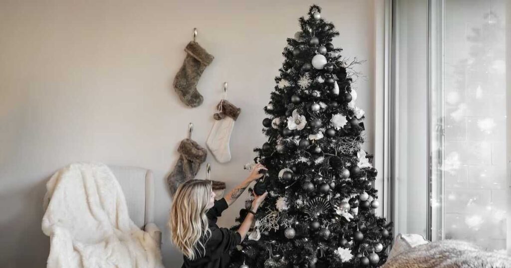 black christmas tree